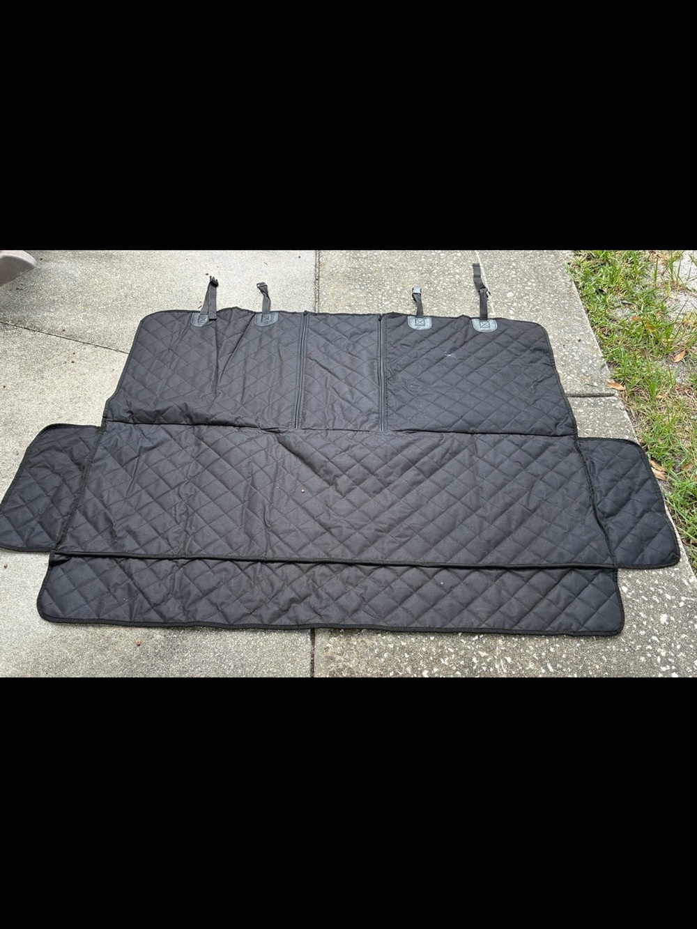 Commi Black Pet Dog Car seat Cover for Back Seat. Waterproof Protective Cover.